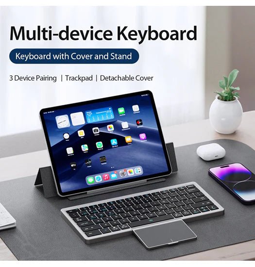 iPad 5 - 9.7 (2017) - DUX DUCIS? - Bluetooth Tastatur m. Trackpad - Sort - Image 8