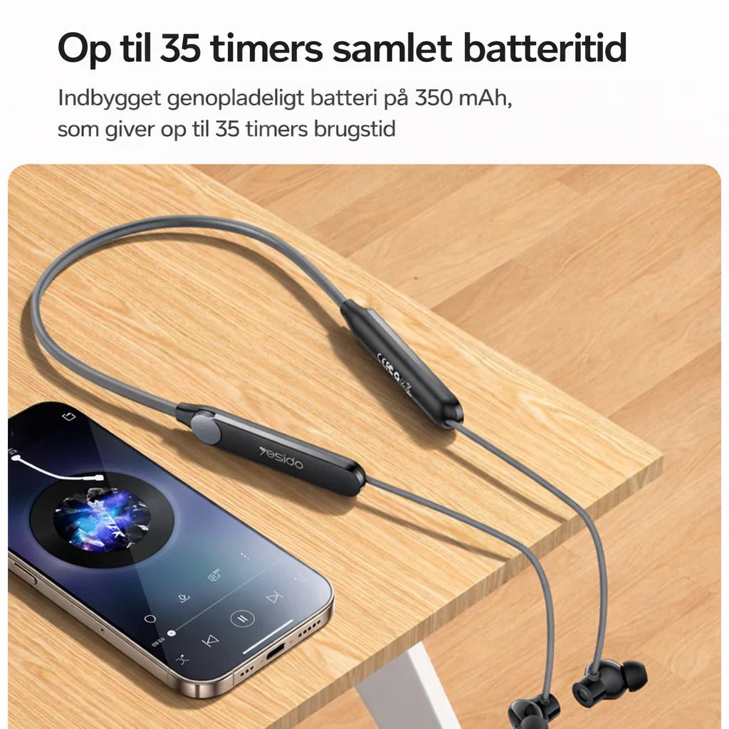 Nakkeb?nd H?retelefoner ?C Bluetooth 5.4 ?C Yesido? - Image 3