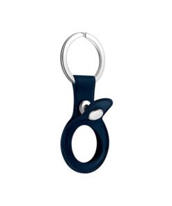 Alternative view of Apple AirTag 1/2 Retro Diary? Vegan L?der Keychain / N?glering - Navy