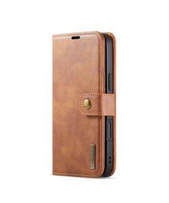 Alternative view of iPhone 16 - Vintage 2-i-1 l?der etui (aftageligt cover) ?C Brun ?C DG.MING?