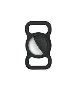 Apple AirTag 1/2 Holder til K?ledyrshalsb?nd (Hund/Kat) ?C Silikone - Sort