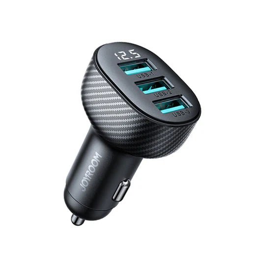 JOYROOM? | 3 Port USB-A Oplader til Bil - 17W - Sort