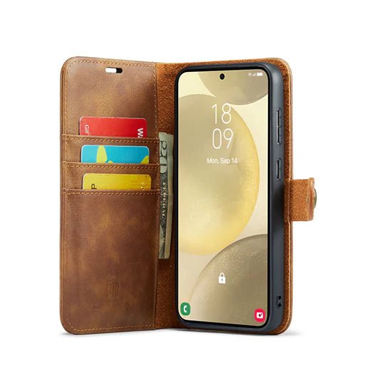 Samsung Galaxy S24 - Vintage 2-i-1 l?der etui (aftageligt cover) ?C Brun ?C DG.MING? - Image 5