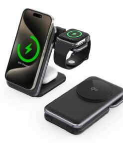 Magcold? | 3-i-1 Ladestation til Mobil, iWatch, AirPods - 45W! - Sort