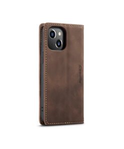 Alternative view of iPhone 14 Plus - CaseMe? Noble L?der Etui / Pung - M?rkebrun
