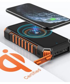Alternative view of Powerbank 26.800 mAh ?C Solcelle + Tr?dl?s opladning ?C SolarCore?