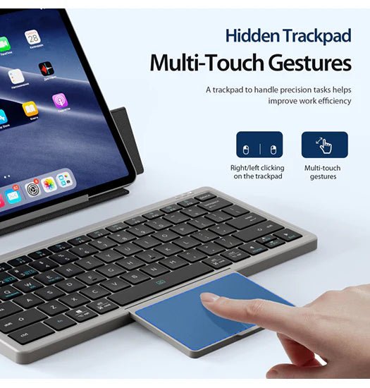 iPad 5 - 9.7 (2017) - DUX DUCIS? - Bluetooth Tastatur m. Trackpad - Sort - Image 6
