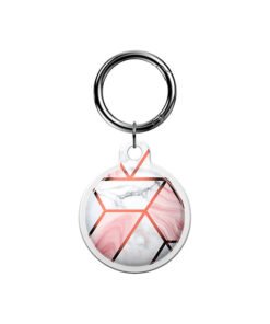 Apple AirTag 1/2 UNIQ? Marble Silikone Keychain / N?glering - Rose Pearl