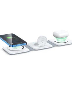 Power Air | 3-i-1 Foldbar Tr?dl?s Ladestation - Hvid