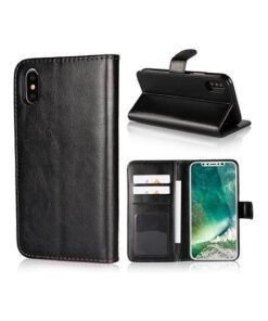 Alternative view of iPhone XS Max - Vintage 2-i-1 L?der Etui M. Aftageligt Cover - Sort/Gr?