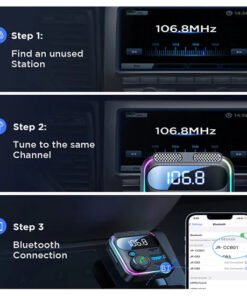 Alternative view of JOYROOM? | Bluetooth FM Transmitter m. Mikrofon - 48W - Sort