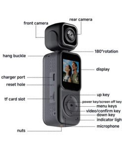 Alternative view of 4K h?ndholdt actionkamera (dobbelt linse) ?C AUSEK?