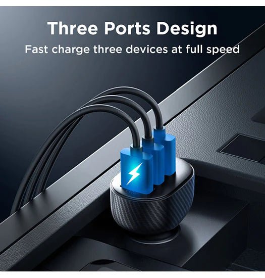 JOYROOM? | 3 Port USB-A Oplader til Bil - 17W - Sort - Image 4