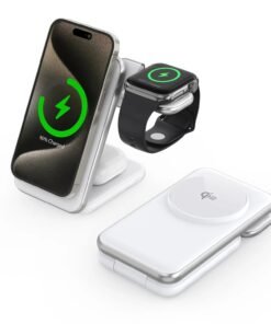 Magcold? | 3-i-1 Ladestation til Mobil, iWatch, AirPods - 45W! - Hvid