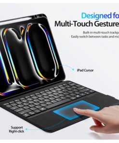 Alternative view of iPad Air 13 (2024/2025/2026) - Bluetooth tastatur-cover ?C Sort ?C DUX DUCIS?