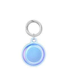 Apple AirTag 1/2 Deluxe? Silikone N?glering - Bl?/Transparent