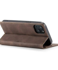 Alternative view of iPhone 15 Plus - CaseMe? Noble L?der Etui / Pung - M?rkebrun