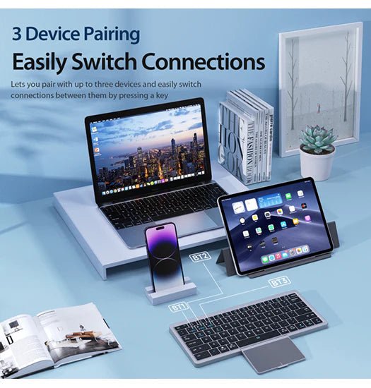 iPad 5 - 9.7 (2017) - DUX DUCIS? - Bluetooth Tastatur m. Trackpad - Sort - Image 5