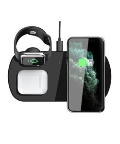 QISmart? | 3-i-1 Quick Charge 3.0 Tr?dl?s Ladestation 22,5W - Sort