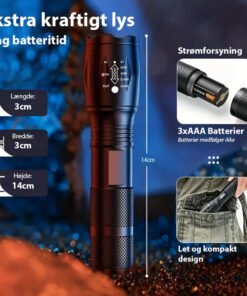 Alternative view of LED-Lommelygte - 1000 Lumen med Zoom og Lang R?kkevidde