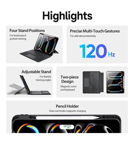 iPad Pro 12.9 (2018) - Bluetooth tastatur-cover ?C Sort ?C DUX DUCIS? - Image 5