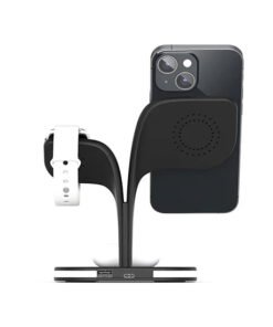 Alternative view of DeLX? | 3-i-1 Tr?dl?s Ladestation til iPhone, Watch & AirPods - Sort