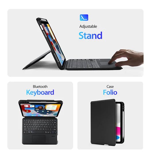 iPad 11 (2025) / iPad 10.9 (2022) - Bluetooth tastatur-cover ?C Sort ?C DUX DUCIS? - Image 4
