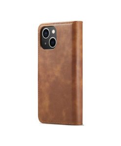 Alternative view of iPhone 12 - Vintage 2-i-1 l?der etui (aftageligt cover) ?C Brun ?C DG.MING?
