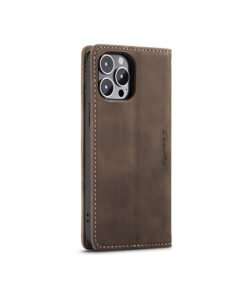 Alternative view of iPhone 13 Pro Max - CaseMe? Noble L?der Etui / Pung - M?rkebrun