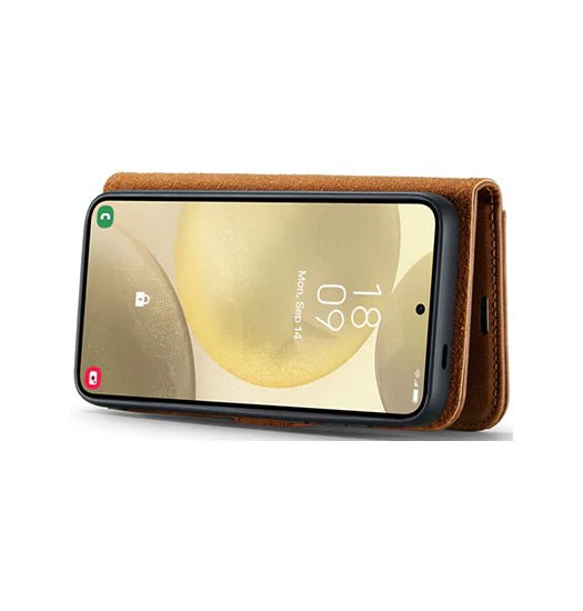 Samsung Galaxy S24 - Vintage 2-i-1 l?der etui (aftageligt cover) ?C Brun ?C DG.MING? - Image 3