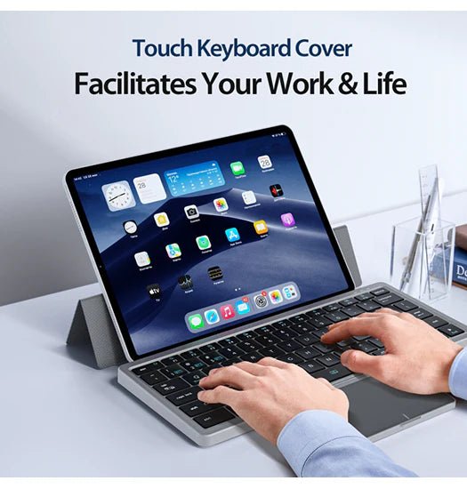 iPad 5 - 9.7 (2017) - DUX DUCIS? - Bluetooth Tastatur m. Trackpad - Sort - Image 7