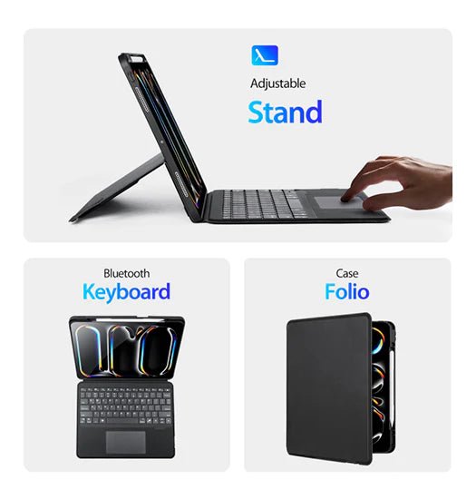 iPad Pro 12.9 (2018) - Bluetooth tastatur-cover ?C Sort ?C DUX DUCIS? - Image 6