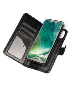 iPhone XS Max - Vintage 2-i-1 L?der Etui M. Aftageligt Cover - Sort/Gr?