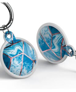 Alternative view of Apple AirTag 1/2 UNIQ? Marble Silikone Keychain / N?glering - Koboltbl?