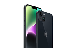 Sort iPhone på skrå i sort