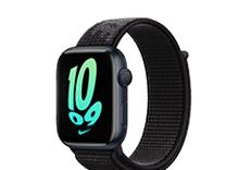 Sort Apple Watch med en Nylon rem